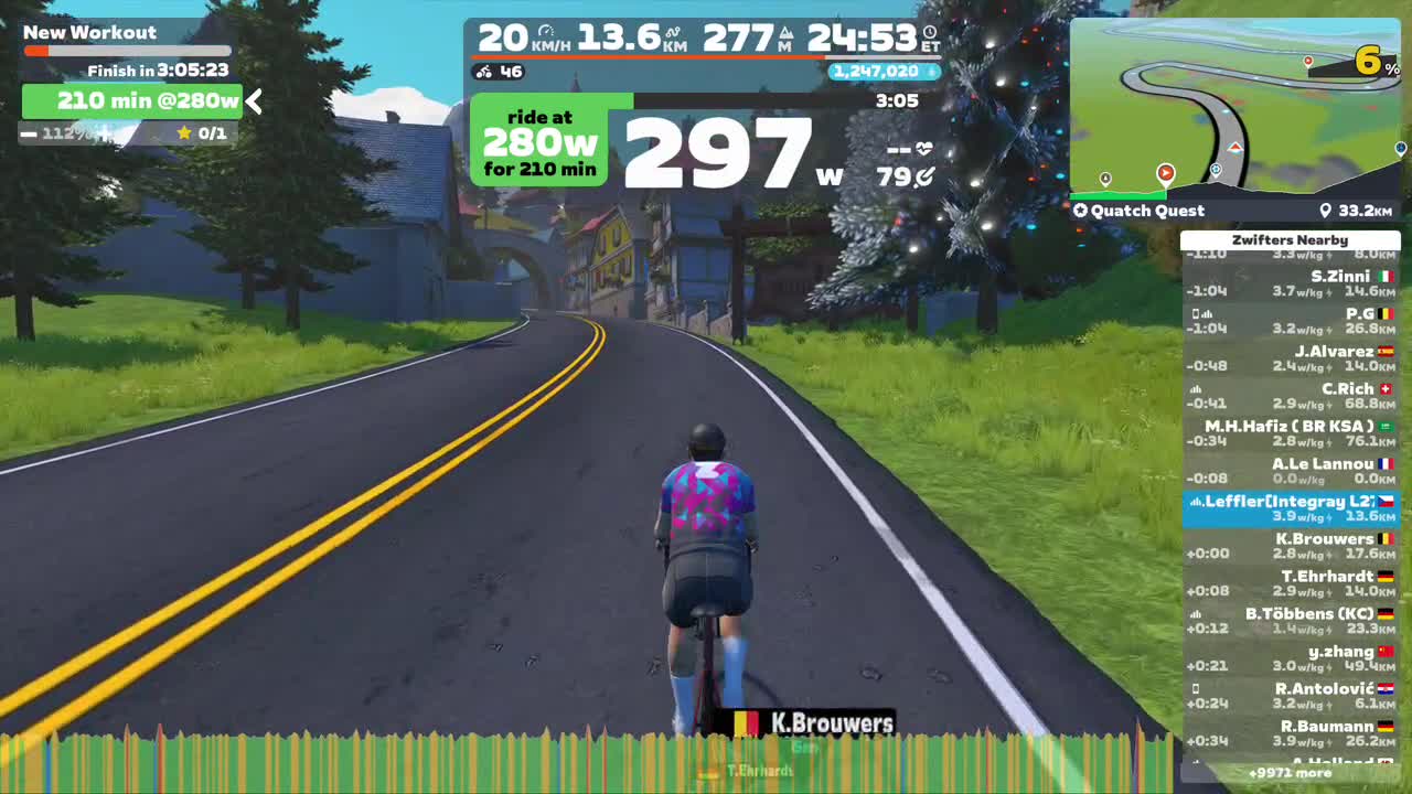 Zwift - New Workout on Quatch Quest in Watopia