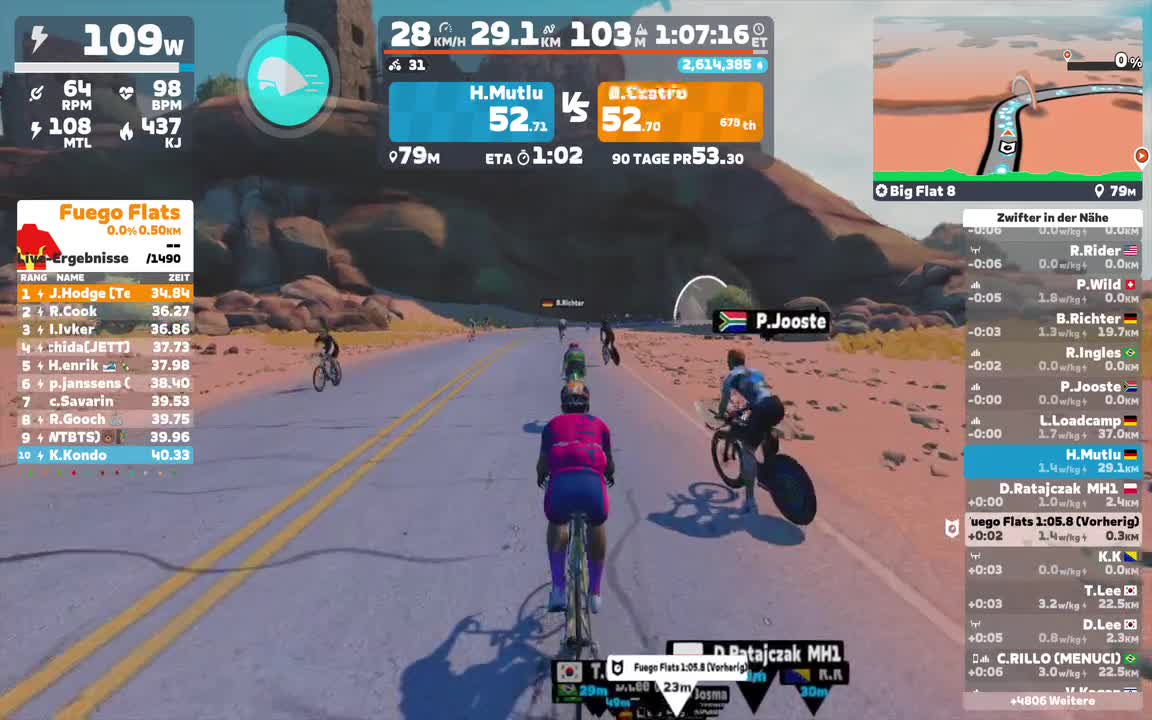 Zwift - Big Flat 8 in Watopia