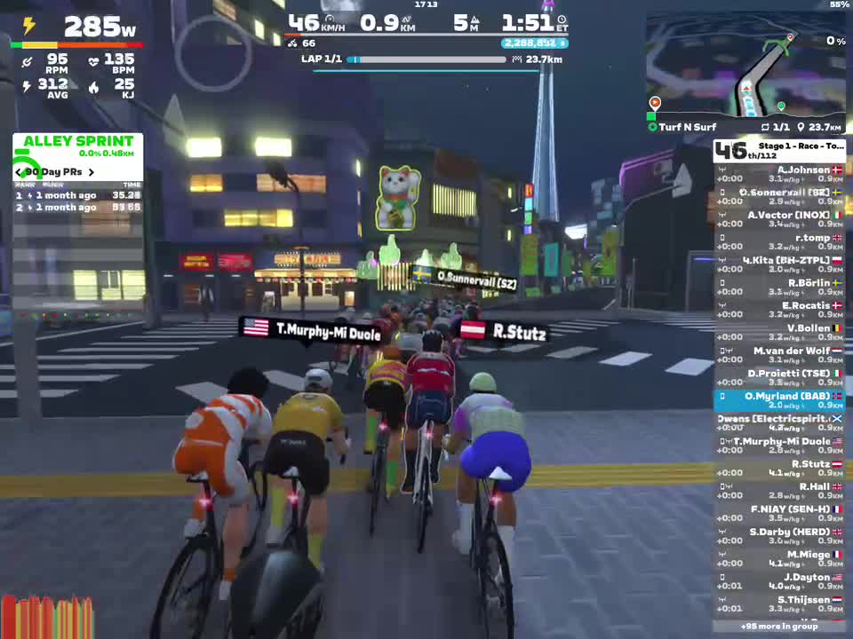 Zwift - Race:  Stage 1 - Race - Tour de Zwift on Turf N Surf in Makuri Islands