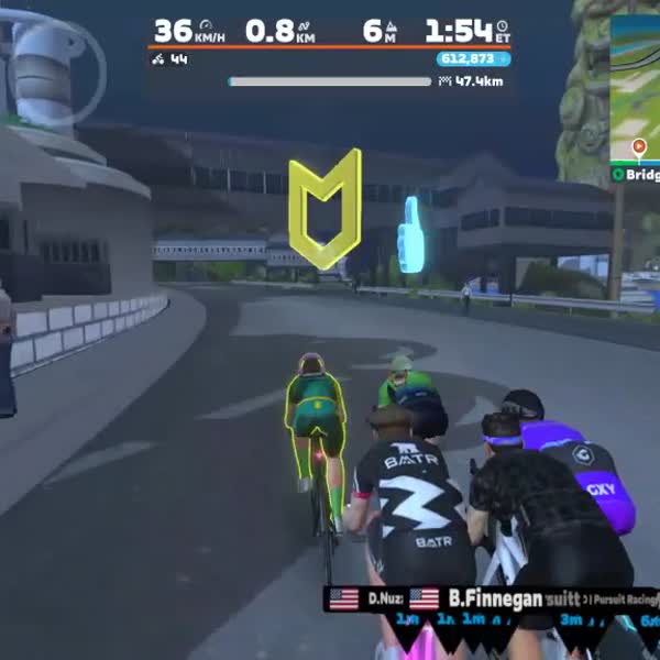 Zwift - Group Ride: Rolling with Pursuit Racing (B) on Bridges and Boardwalks in Makuri Islands