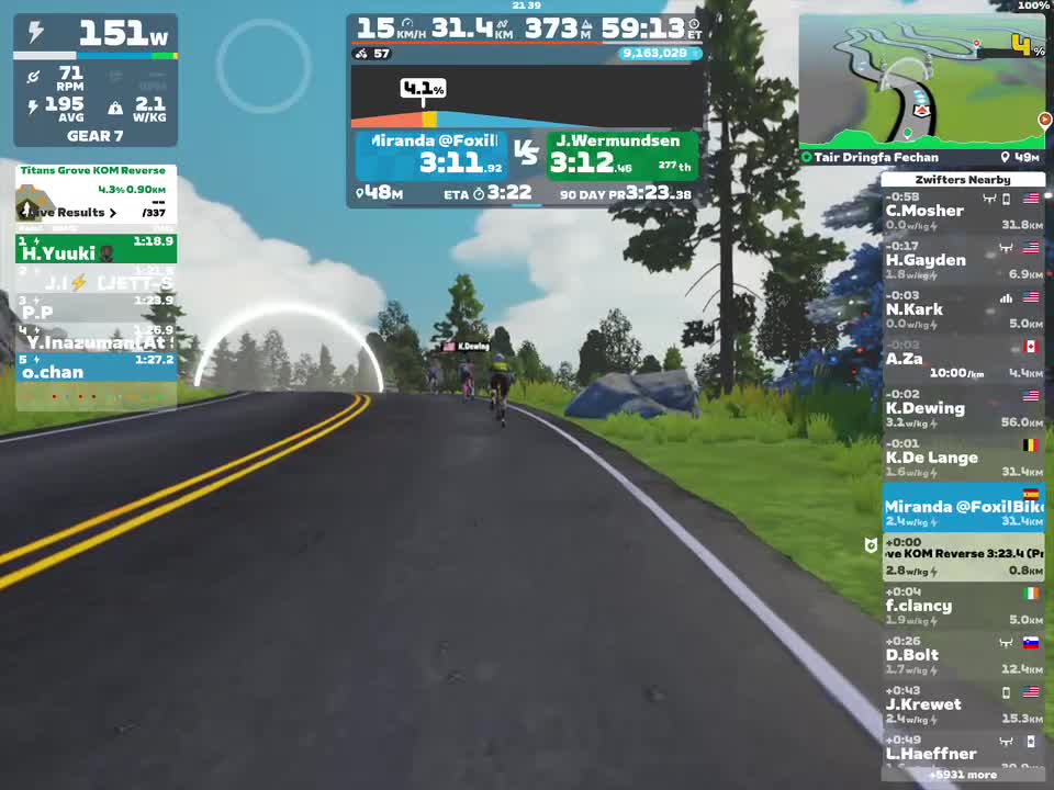 Zwift - Tair Dringfa Fechan in Watopia