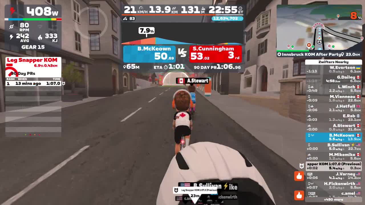 Zwift - Innsbruck KOM After Party in Innsbruck