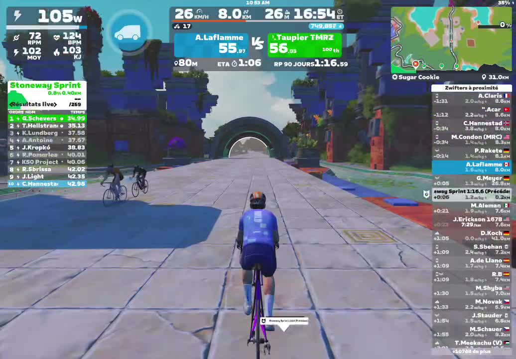 Zwift - Sugar Cookie in Watopia