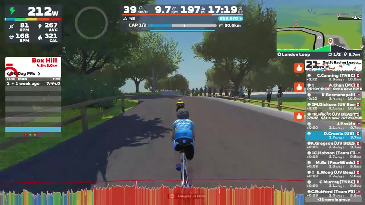 Zwift - Race: Zwift Racing League: Redline Rally - Open Lilac League Division2 (B) on London Loop in London