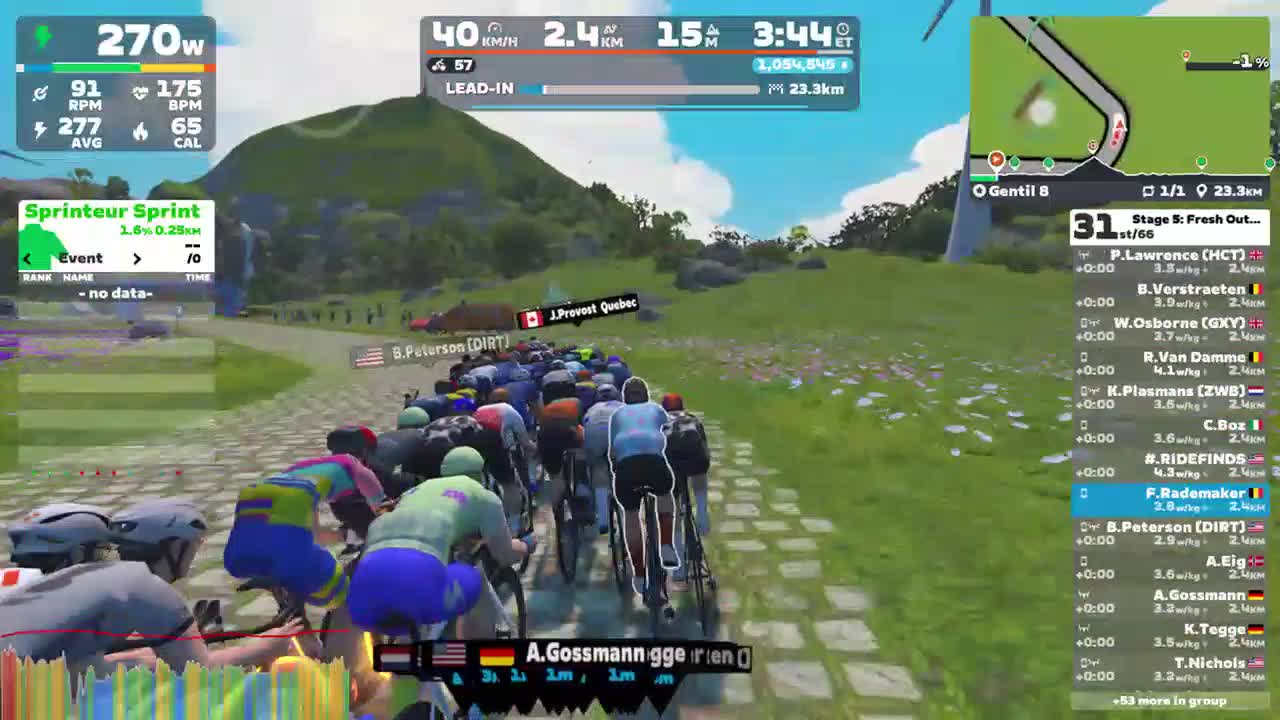 Zwift - Race: Stage 5: Fresh Outta '25: Gentil 8 (A) on Gentil 8 in France