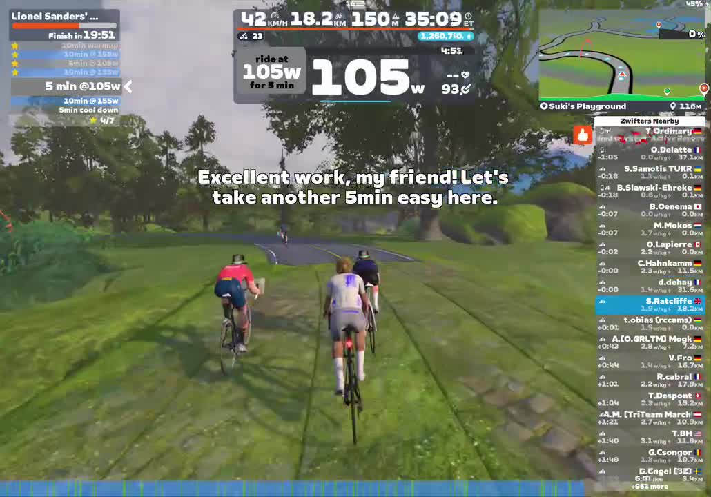 Zwift - Lionel Sanders' Yellow Day Workout on Suki's Playground in Makuri Islands