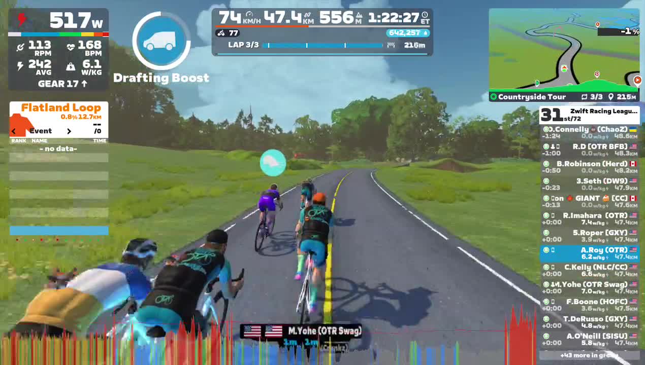 Zwift - Race: Zwift Racing League: Redline Rally - Open Indigo Dev League Division1 (B) on Countryside Tour in Makuri Islands