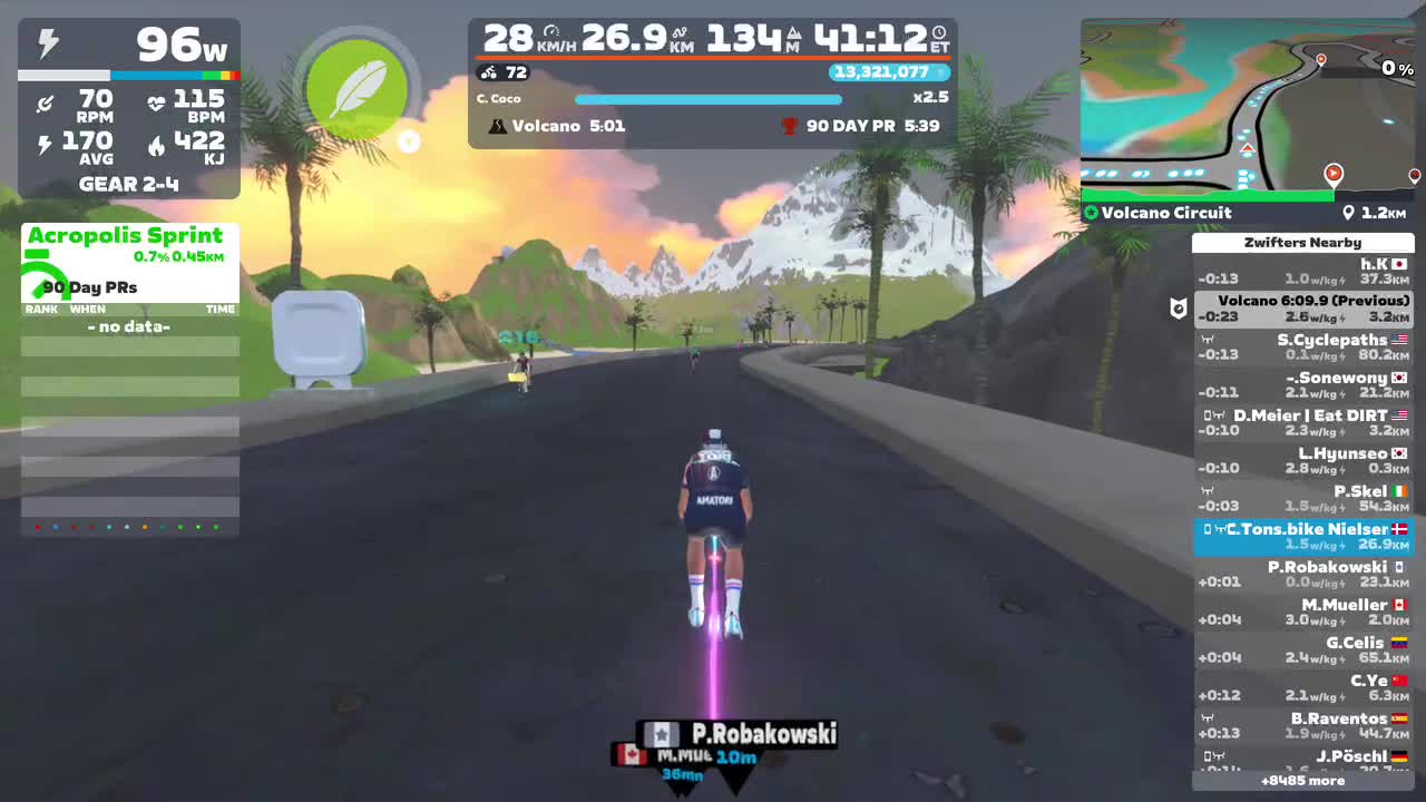 Zwift - Volcano Circuit in Watopia