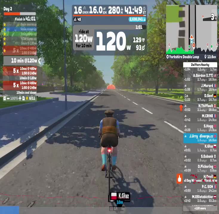 Zwift - Day 2 on Yorkshire Double Loop in Yorkshire