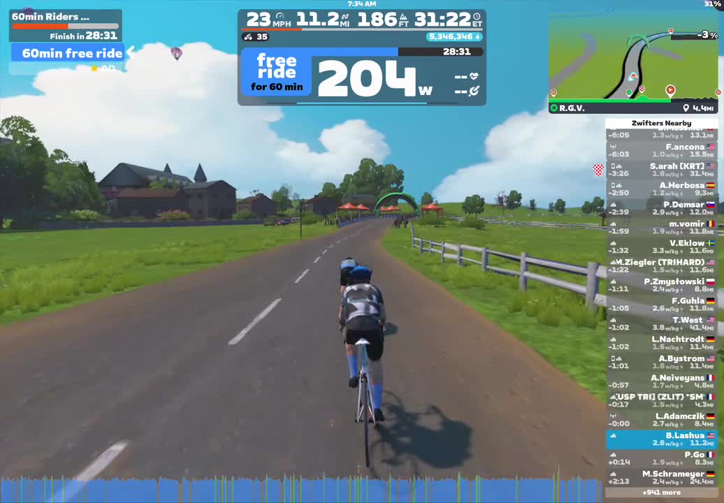 Zwift - 60min Riders Choice on R.G.V. in France