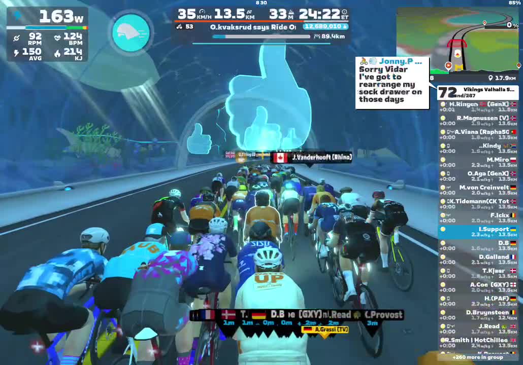 Zwift - Group Ride: Vikings Valhalla Sunday Skaal ride (D) on Big Flat 8 in Watopia