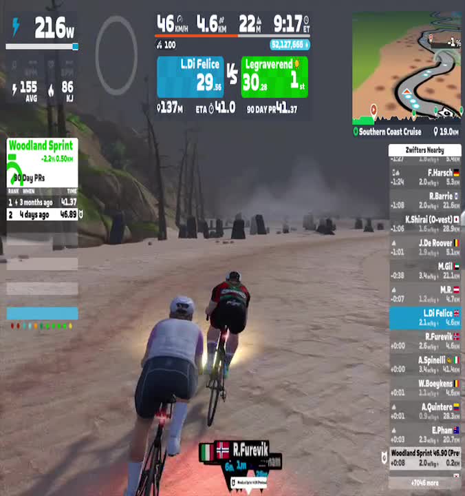 Zwift - Southern Coast Cruise in Watopia
