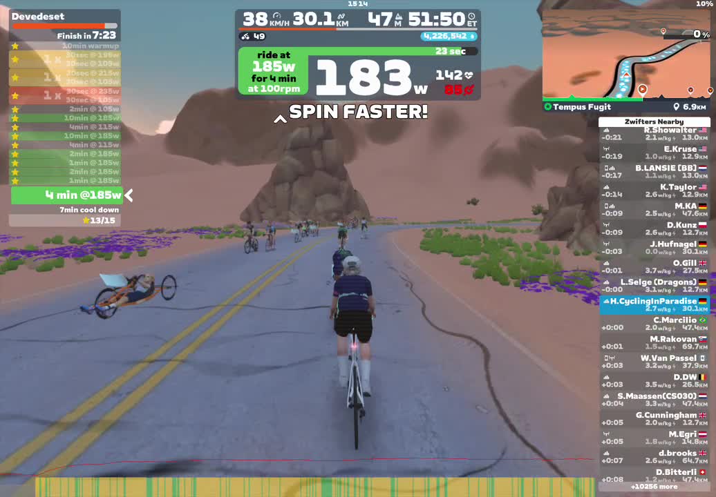 Zwift - Devedeset on Tempus Fugit in Watopia