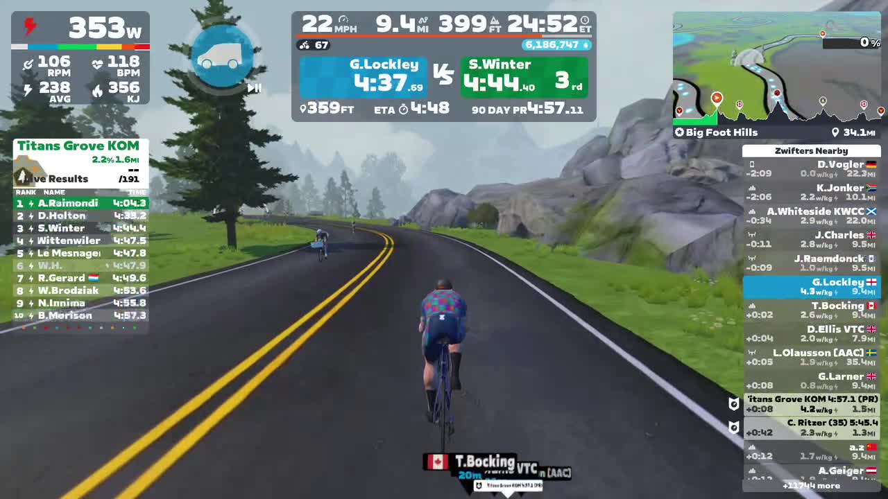 Zwift - Big Foot Hills in Watopia
