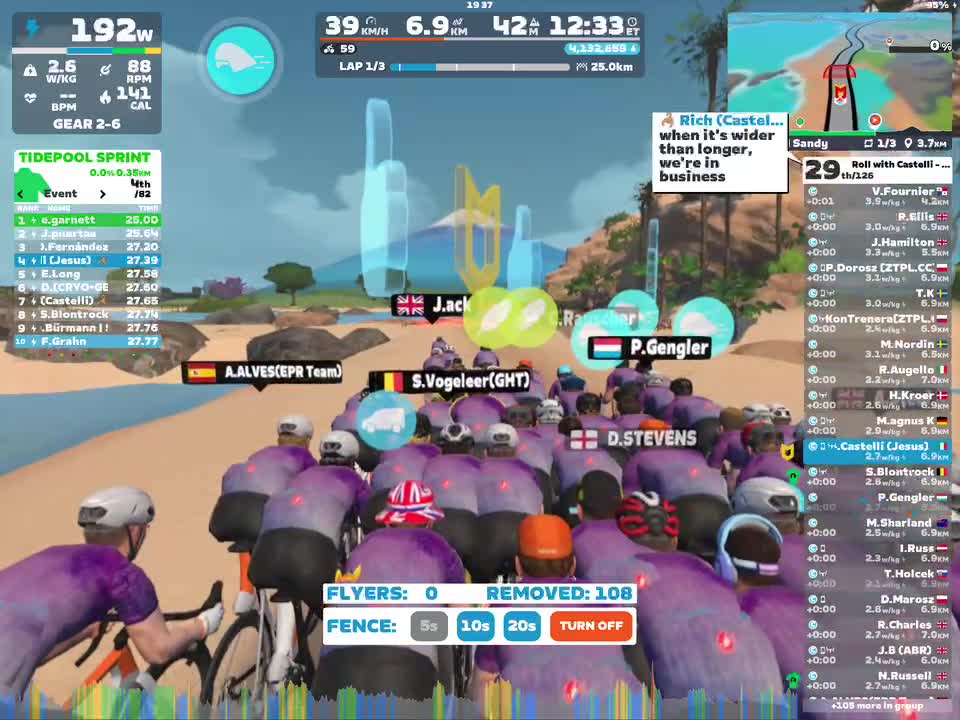 jesus:  Zwift - Group Ride: Roll with Castelli  (C) on Fine and Sandy in Makuri Islands