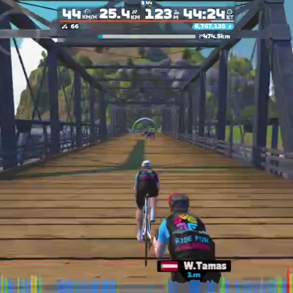 Zwift - Group Ride: 500 KILOMETER FÜR KINDER 💛 on Triple Flat Loops in Watopia