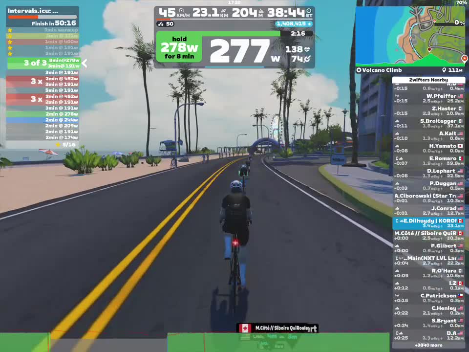 Zwift - : 2025.6.1 Anaerobics on Volcano Climb in Watopia