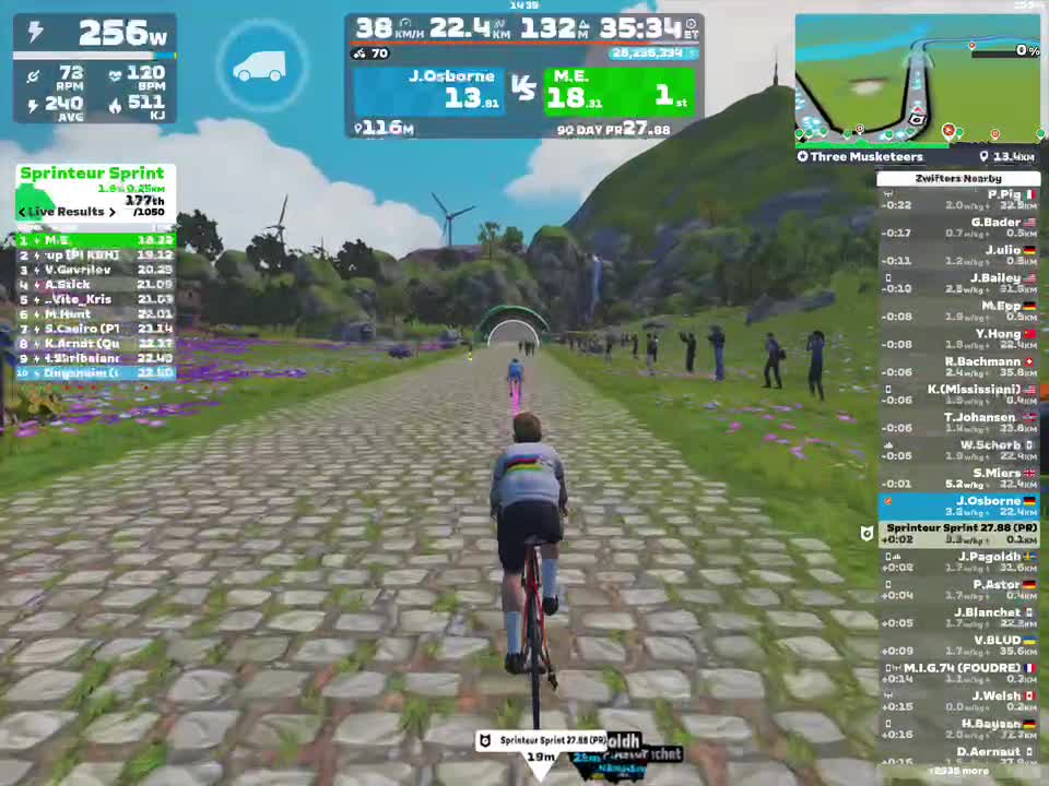 Zwift - Three Musketeers in France