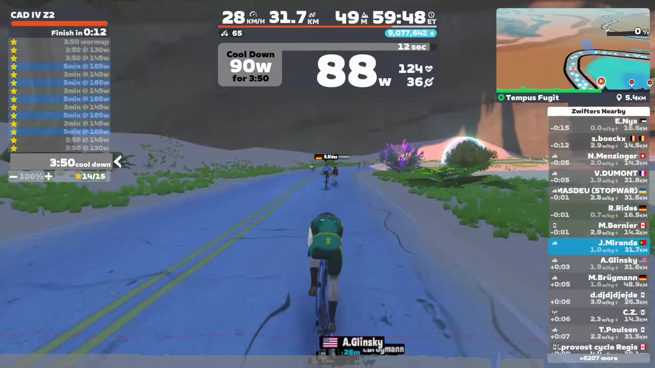 Zwift - CAD IV Z2 on Tempus Fugit in Watopia