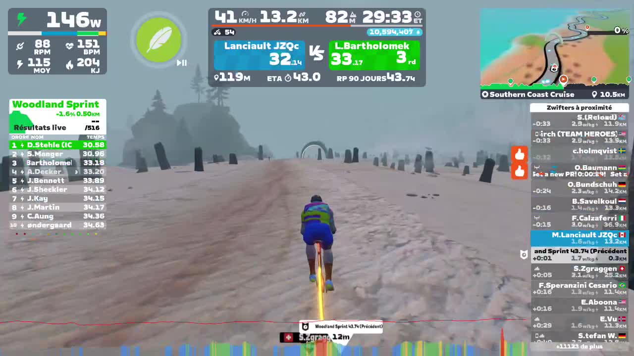 Zwift - Southern Coast Cruise in Watopia
