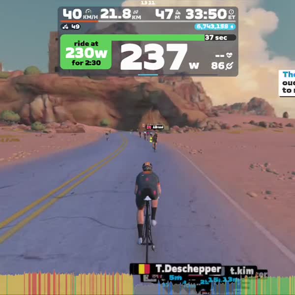 Zwift - Zwift Camp: Inside Out | The Endurance Groove on Flat Out Fast in Watopia