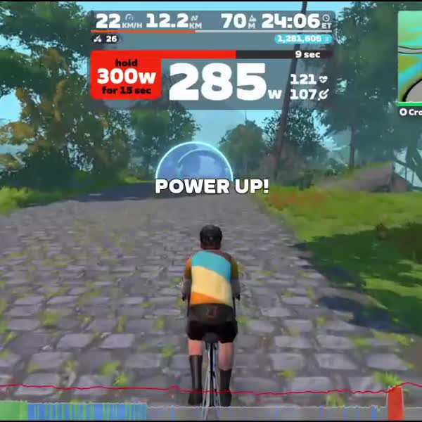 Zwift - Power + Endurance on Croissant in France