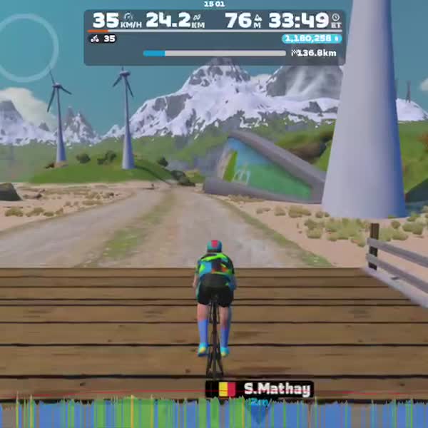 Zwift - Group Ride: Endure ES Fondo (E) on Big Flat 8 in Watopia