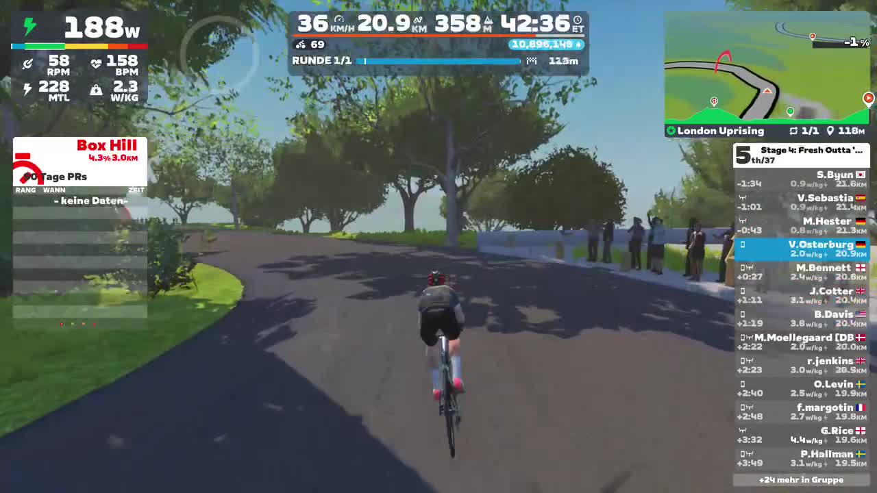 Zwift - Race: Stage 4: Fresh Outta '25: London Uprising (D) on London Uprising in London