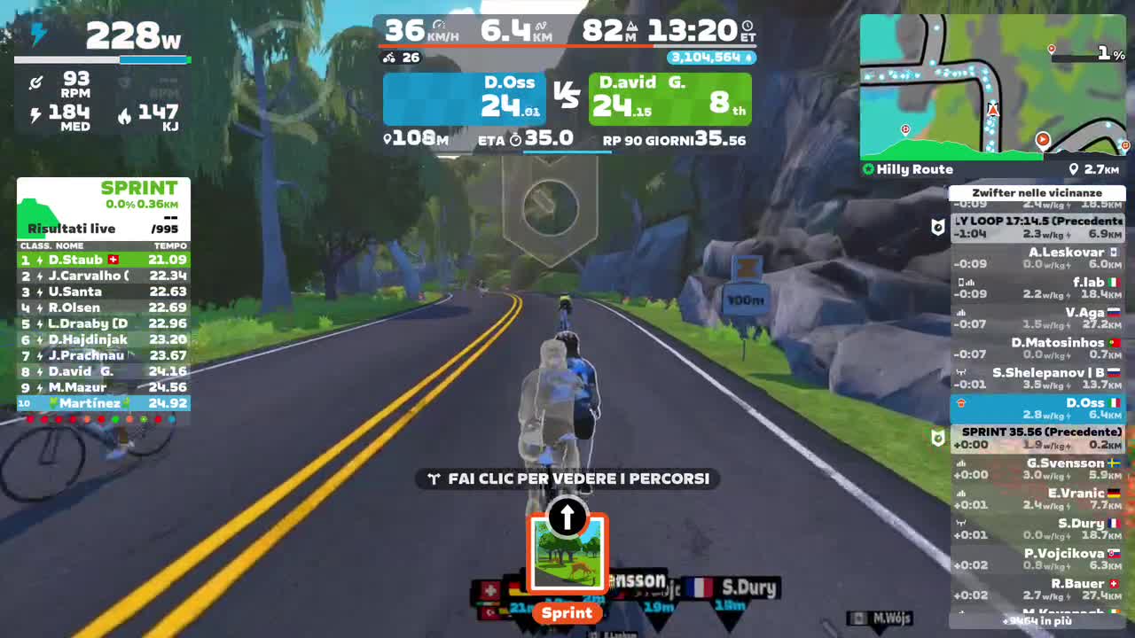 Zwift - Hilly Route in Watopia