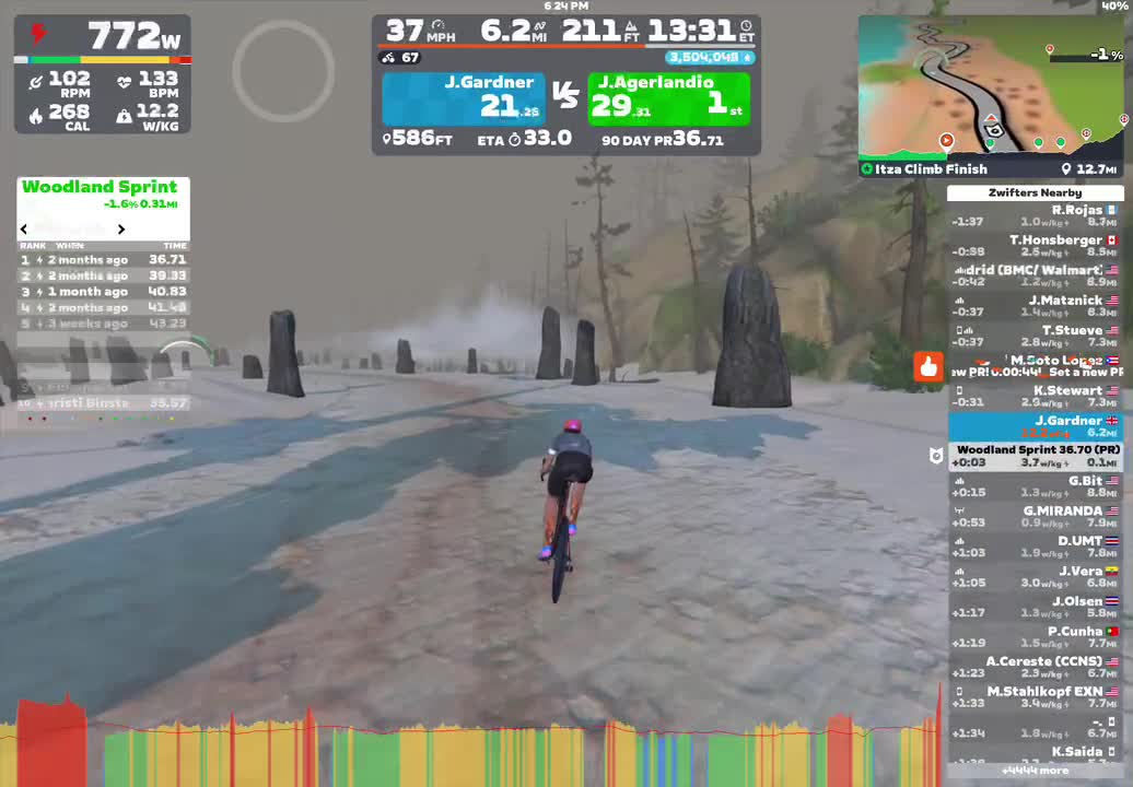 Zwift - Itza Climb Finish in Watopia