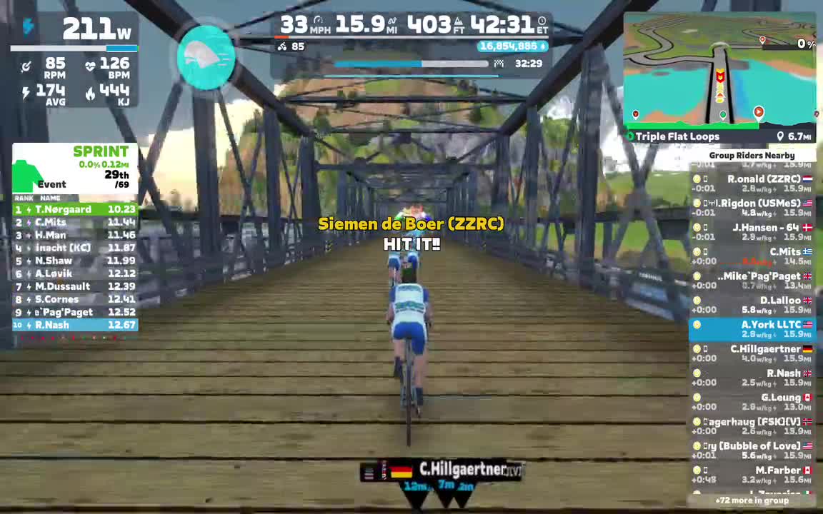 Zwift - Group Ride: ZZRC Espresso 2-2.5 Social Ride (D) on Triple Flat Loops in Watopia