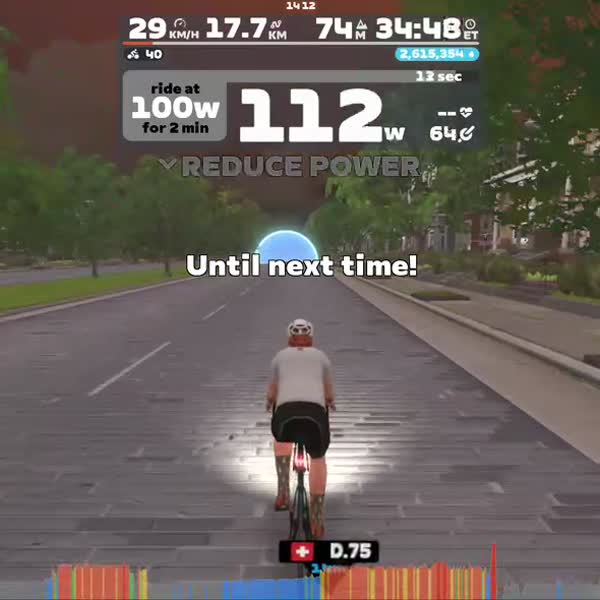 Zwift - Half Hour of Power on The Fan Flats in Richmond