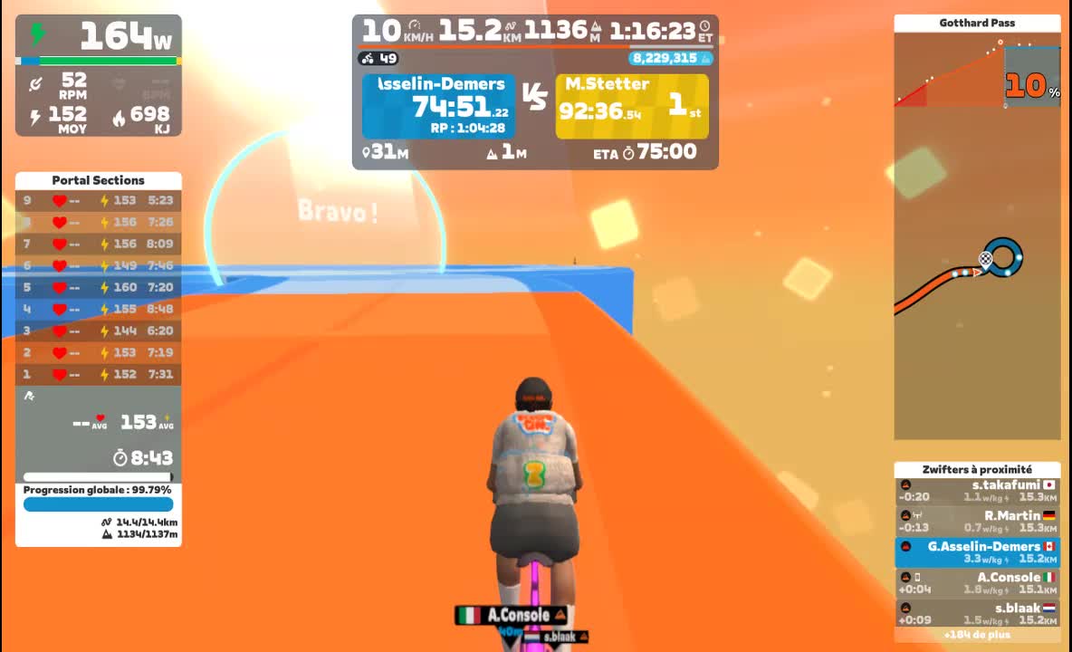 Zwift - Climb Portal: Gotthard Pass at 125% Elevation in Watopia