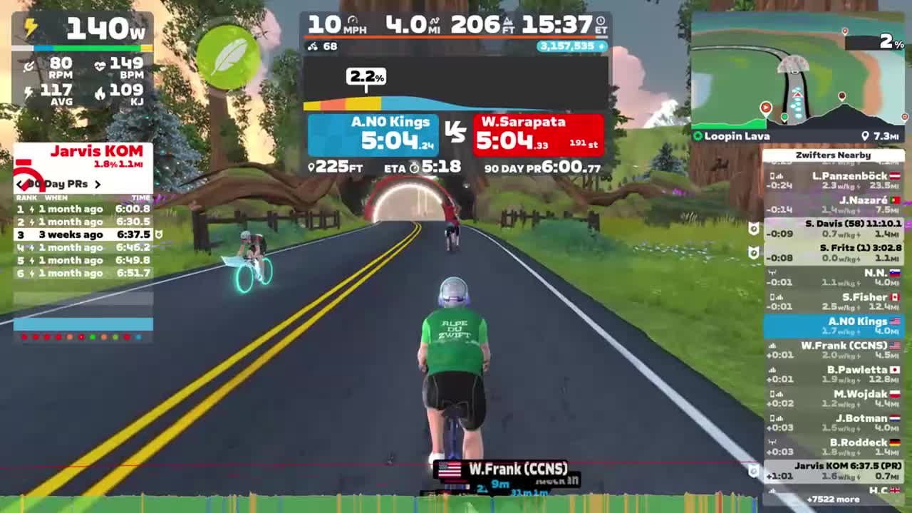 Zwift - Loopin Lava in Watopia