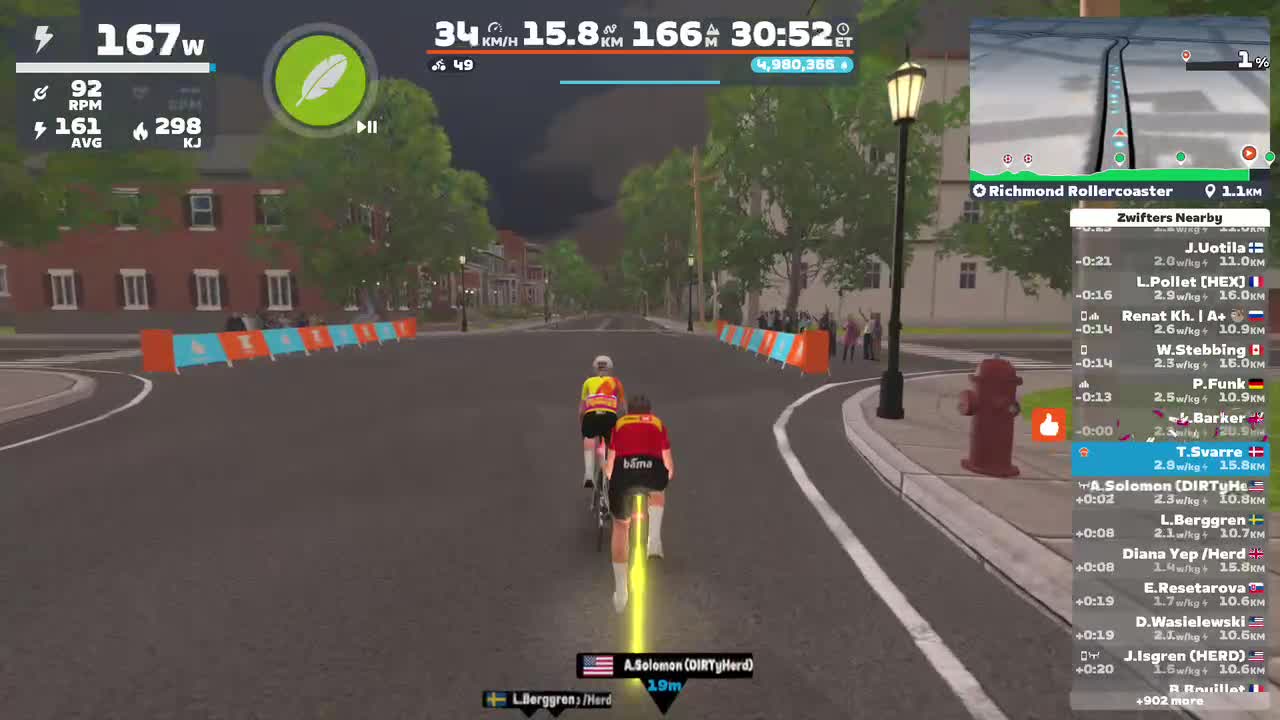 Zwift - Richmond Rollercoaster in Richmond