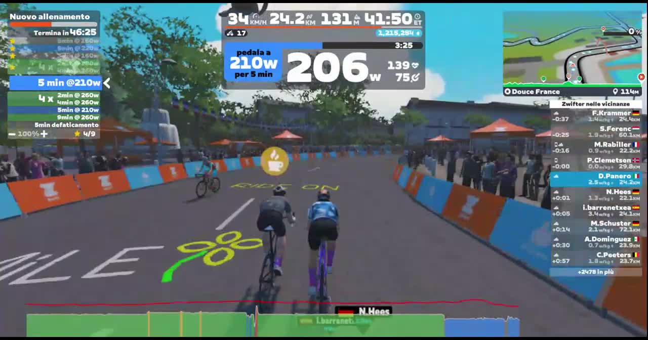 Zwift - Nuovo allenamento on Douce France in France
