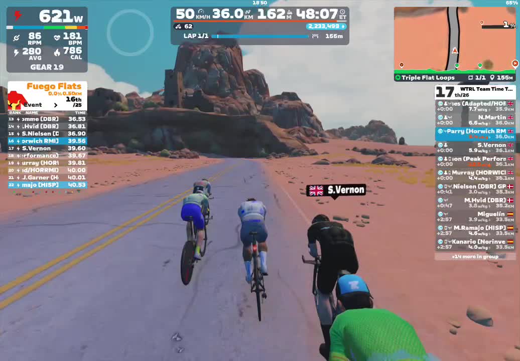 Zwift - TTT: WTRL Team Time Trial - Zone 18 (ESPRESSO/DOPPIO) on Triple Flat Loops in Watopia