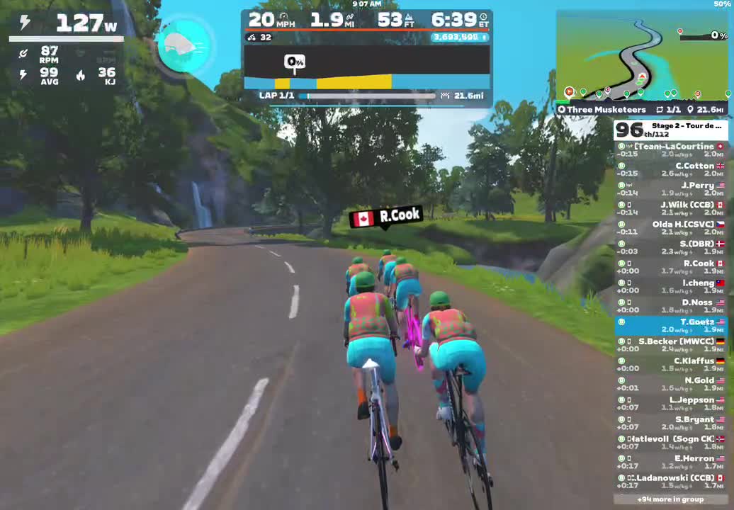Zwift - Group Ride: Standard - Stage 2 - Tour de Zwift on Three Musketeers in France