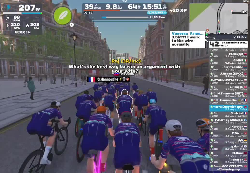 Zwift - Group Ride: 3R Endurance Steady Ride (B) on London Calling in London