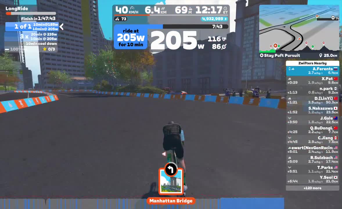 Zwift - LongRide on Stay Puft Pursuit in New York