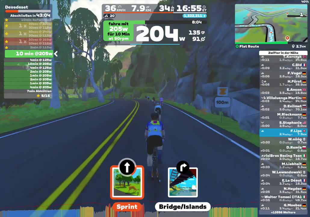 Zwift - Devedeset on Flat Route in Watopia