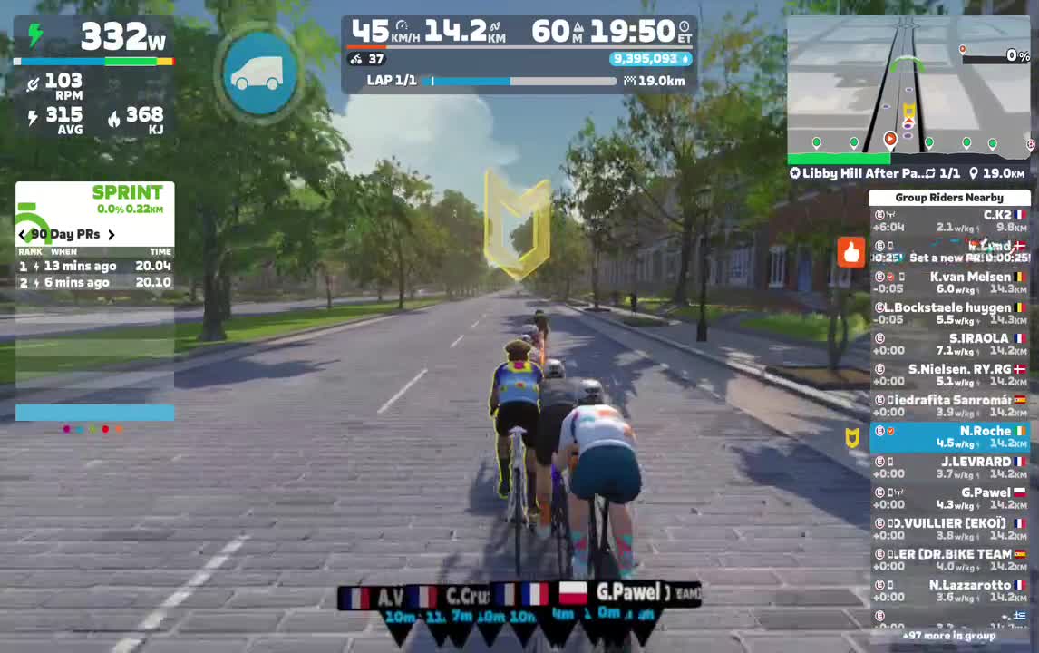 Zwift - Group Ride: Ride with Nicholas Roche  on Libby Hill After Party in Richmond