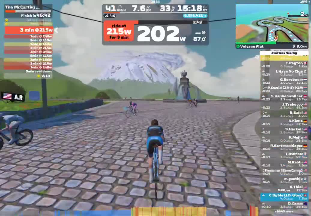 Zwift - The McCarthy Special on Volcano Flat in Watopia