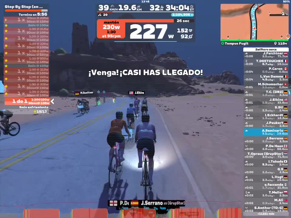 Zwift - Step By Step on Tempus Fugit in Watopia