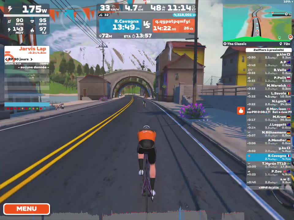 Zwift - Climb Portal: Old Willunga Hill at 100% Elevation in Watopia