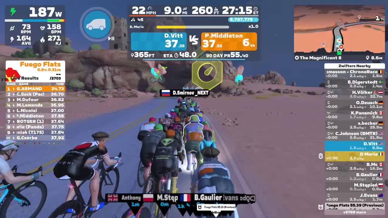 Zwift - Pacer Group Ride: Waisted 8 in Watopia with Miguel