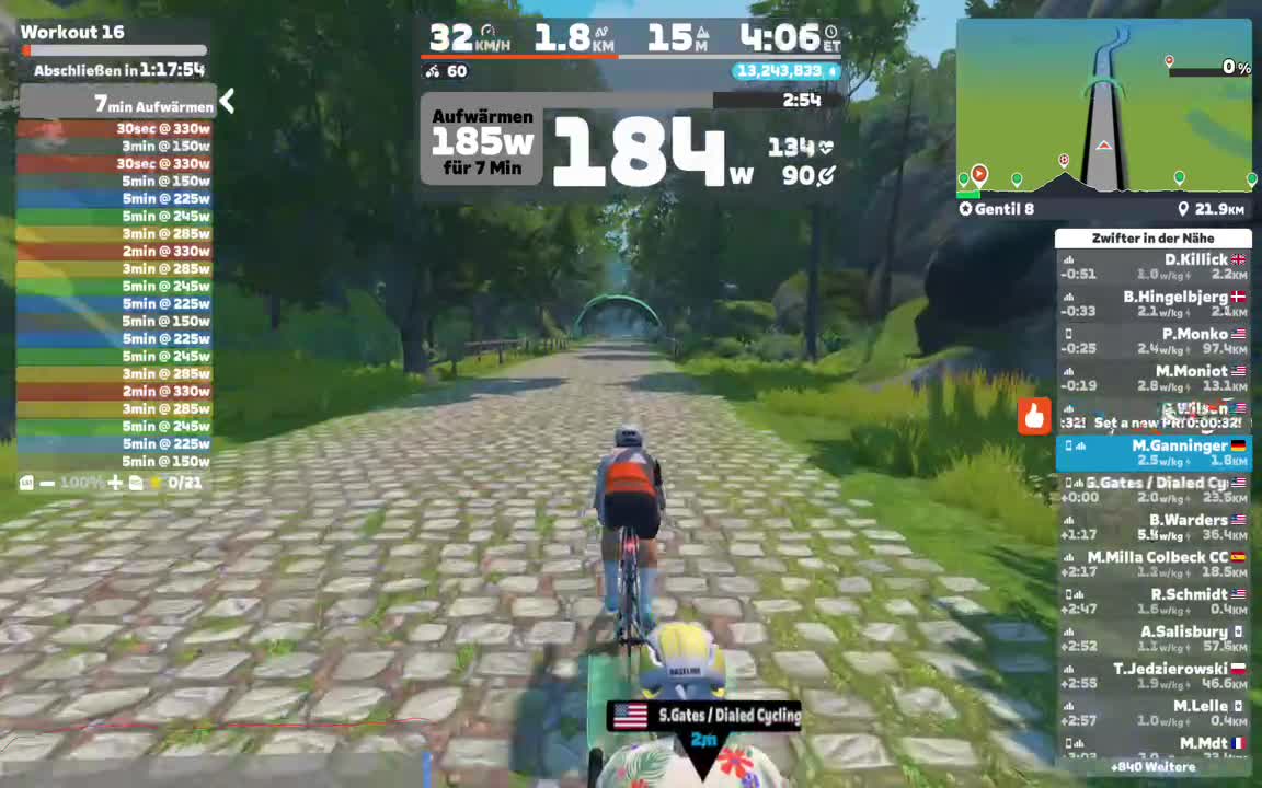 Zwift - Workout 16 on Gentil 8 in France