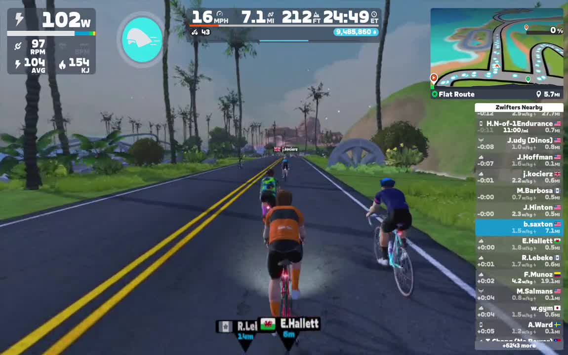 Zwift - Flat Route in Watopia