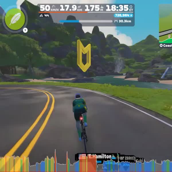 Zwift - Group Ride: Rolling with Pursuit Racing (B) on Coastal Crown Loop in Watopia