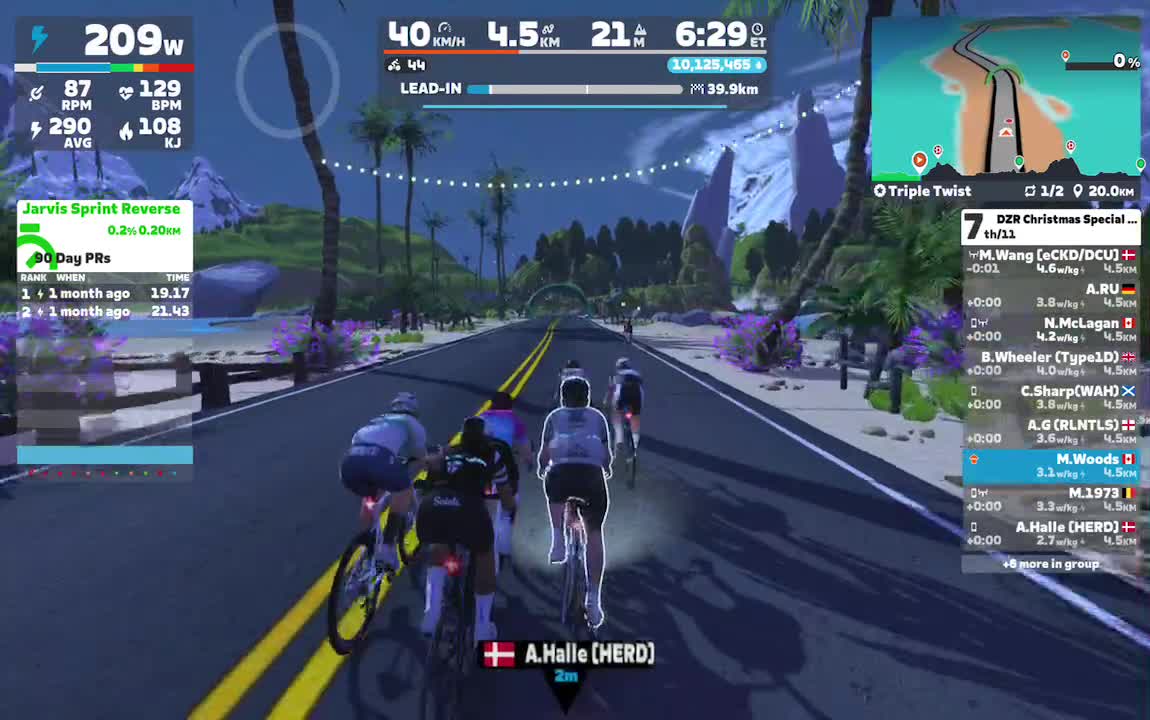 Zwift - Race: DZR Christmas Special - Stage 4 (A) on Triple Twist in Watopia